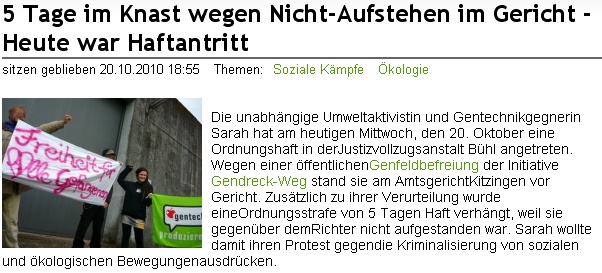 Screenshot de.indymedia.org